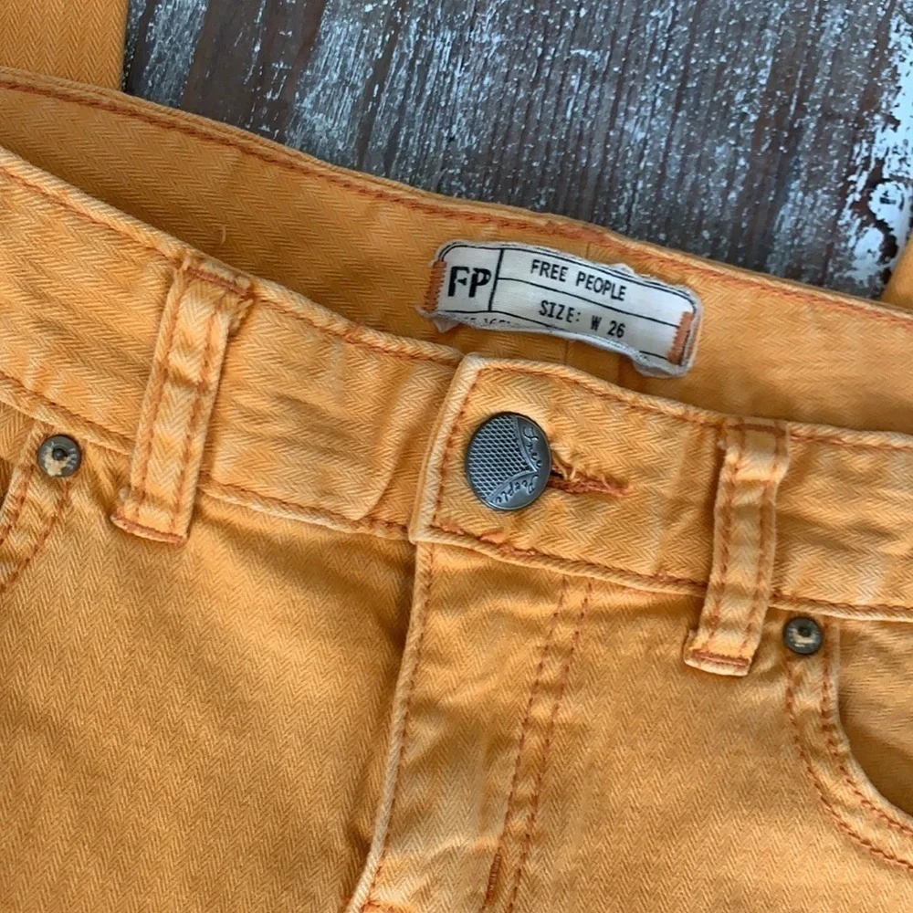 Free People Golden Yellow Jeans - Picture 3 of 6